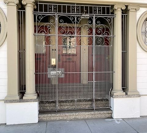 Gated front entrance