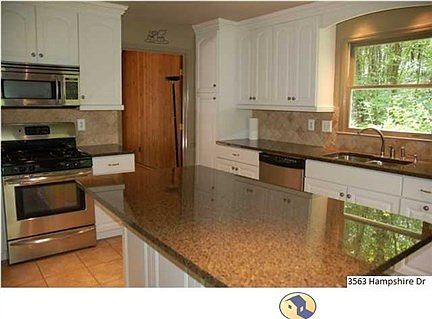 Updated kitchen with island