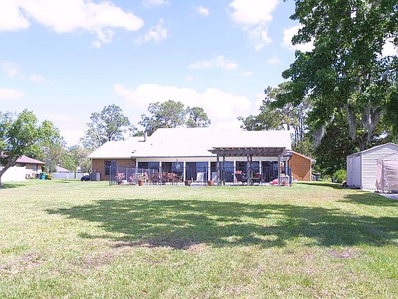 toward the rear of the house