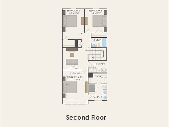 Second Floor 3 br 2.5 ba