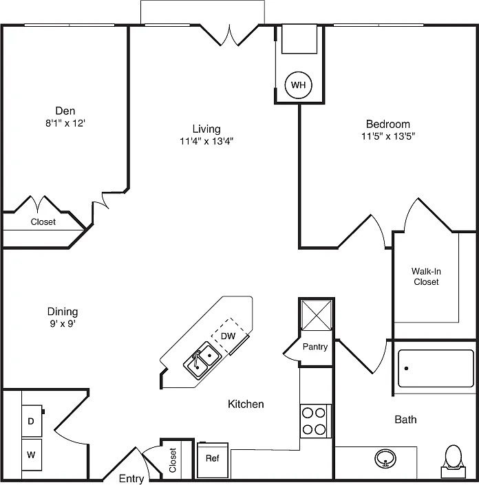 Floor plan Decapod with Den