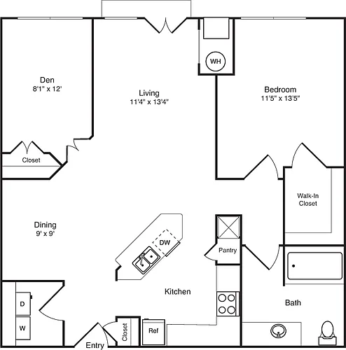Floor plan Decapod with Den