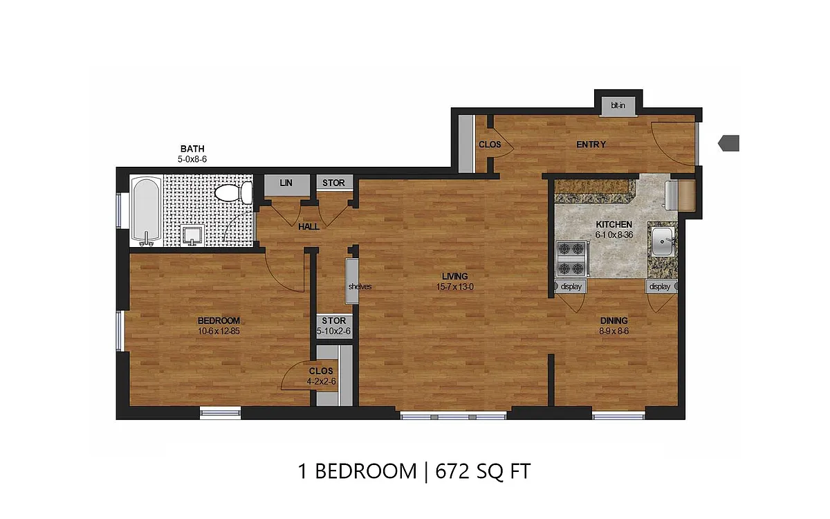 Floor plan Granada - One Bedroom (E)