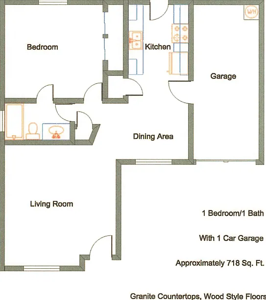 1 bed, 718 sqft, $1,520 — Photo 1