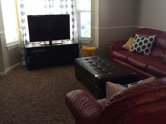 Living room with bay window