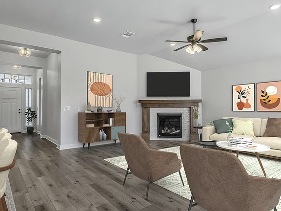 Living Room with Fireplace