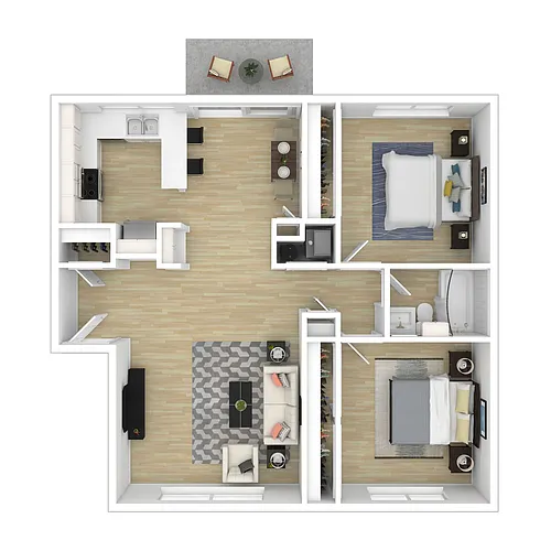 Floor plan Two Bedroom S