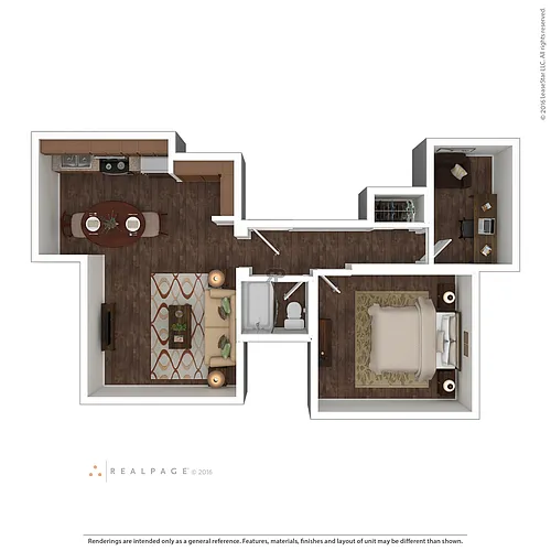 Floor plan One Bedroom