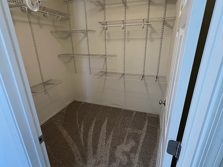 spacious primary closet