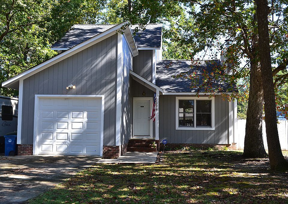 Front yard & attached Garage