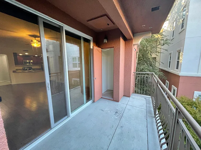 Large balcony with storage closet