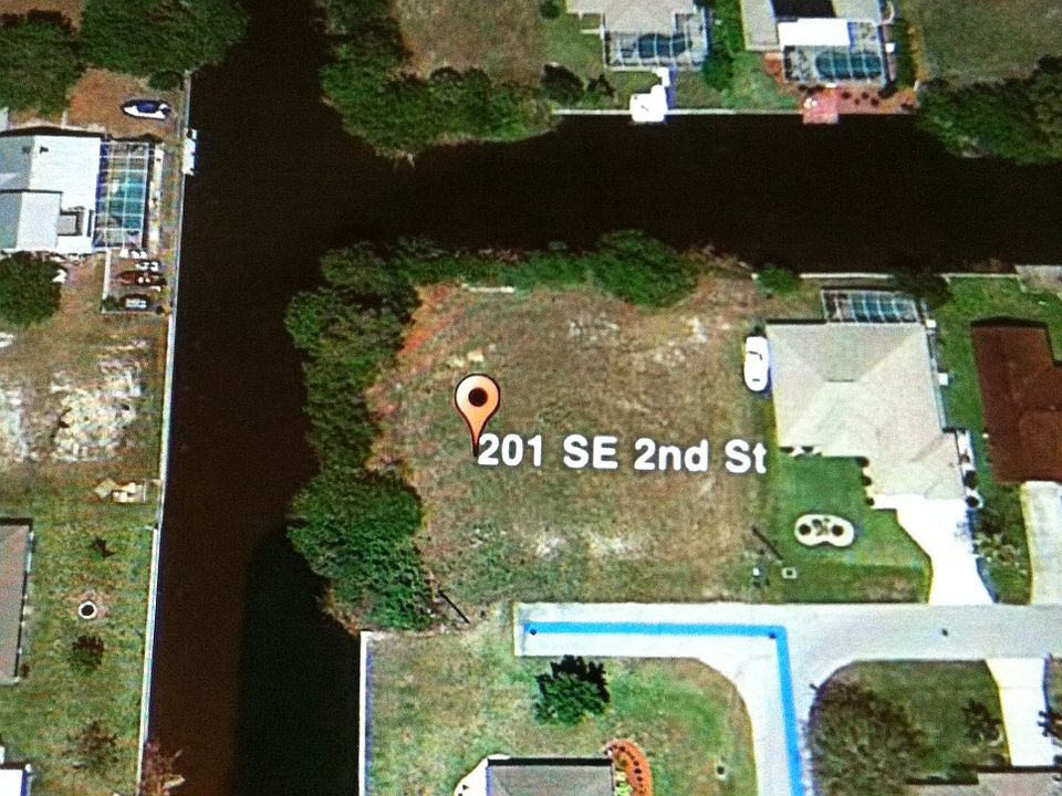 Ariel view corner lot