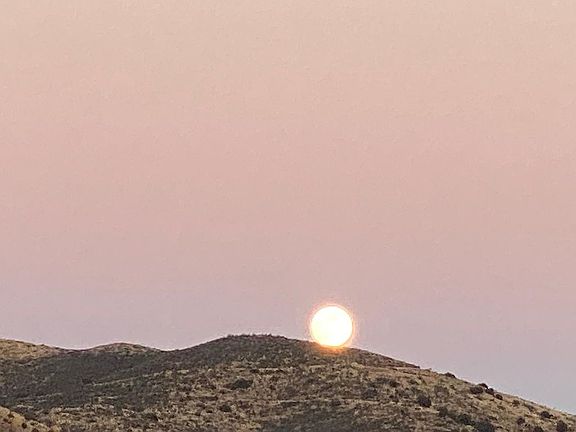 Moon riding from the east