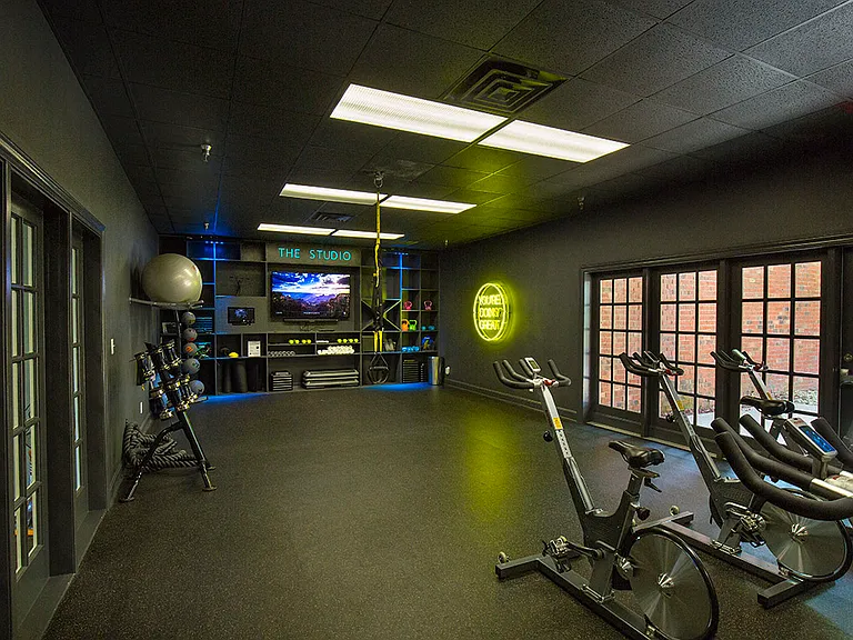 Fitness studio with cardio and strength equipment