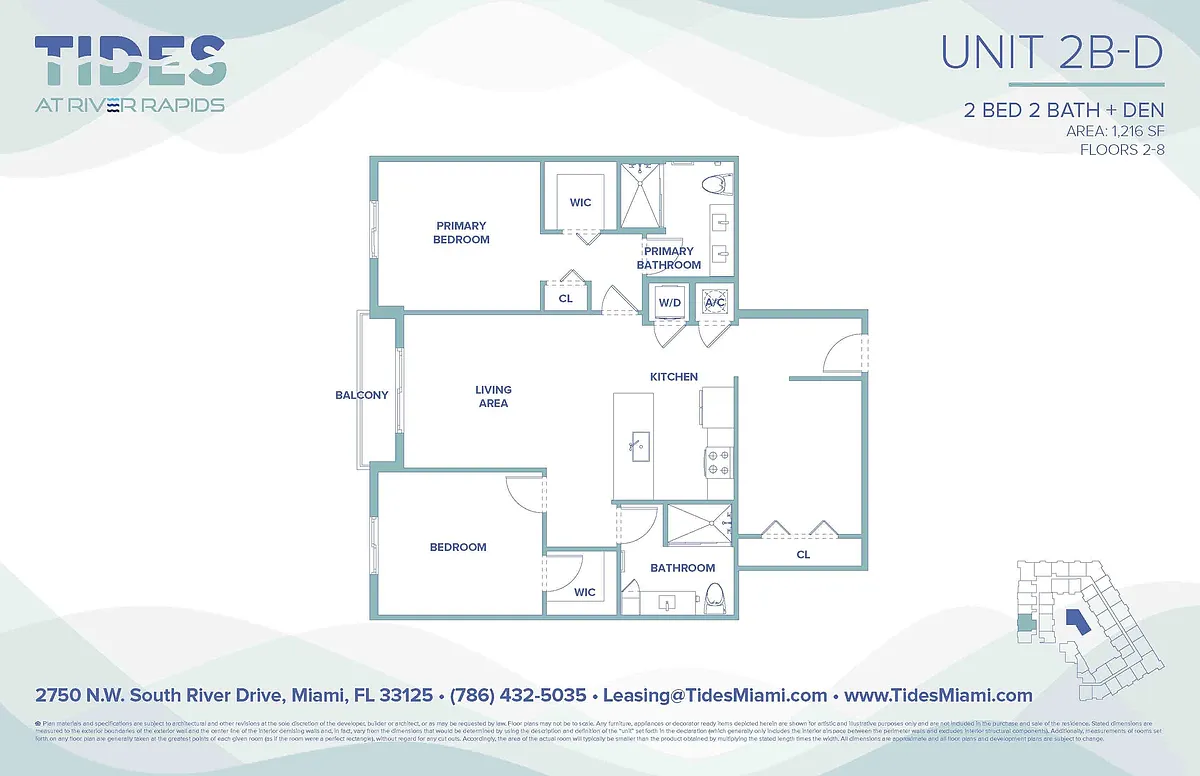 Floor plan 2x2 Den