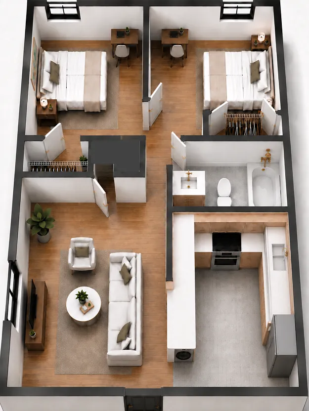 2 bed, 900 sqft, $2,100 — Photo 2