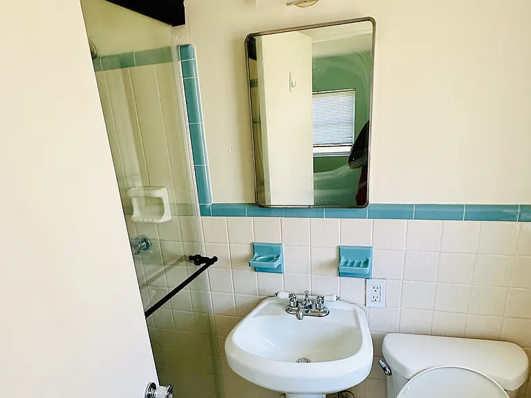 Master Bath with new glass shower doors