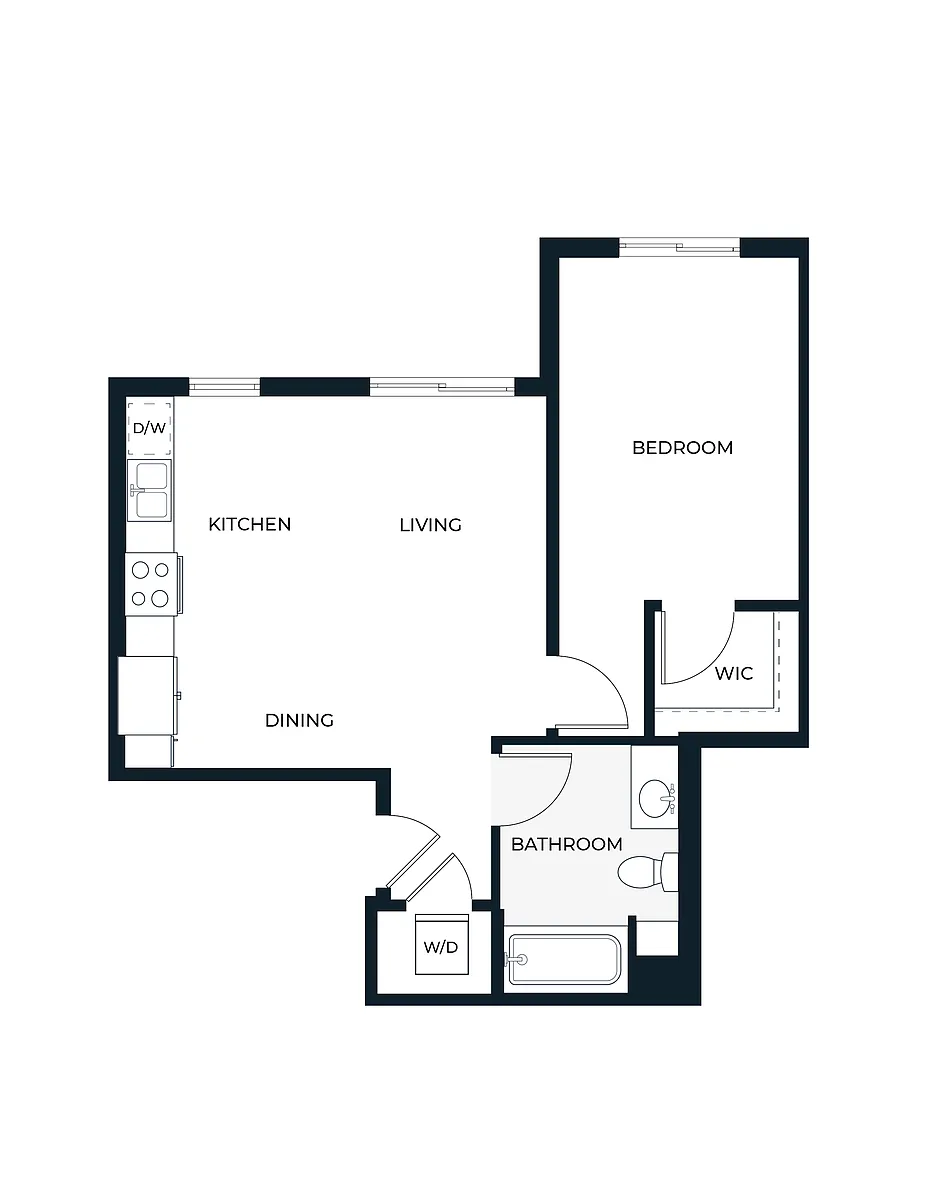 Floor plan One Bedroom A7