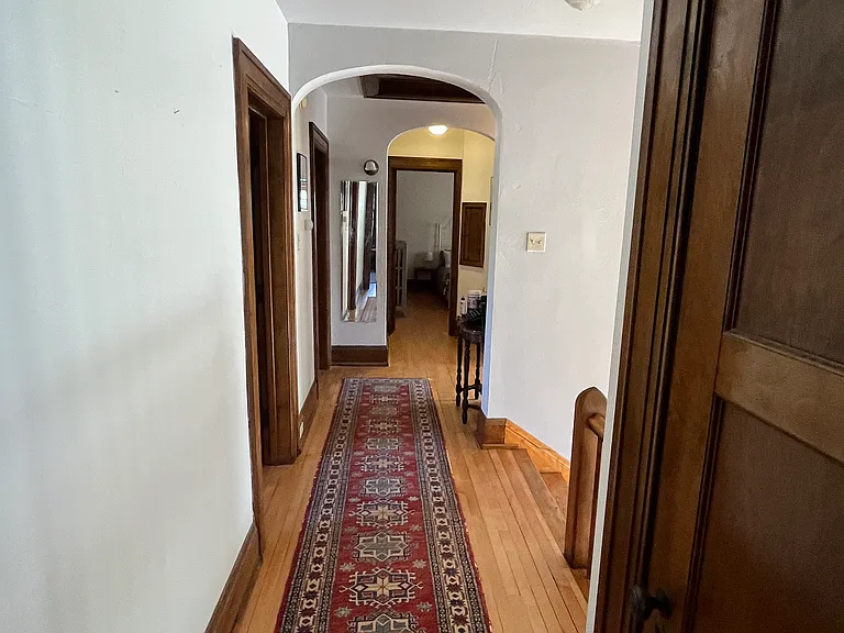 Looking down the upper hallway
