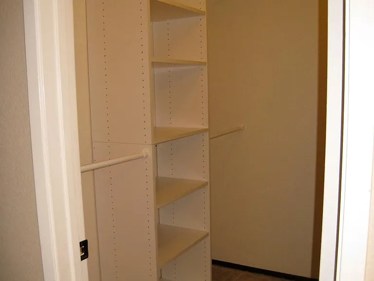 Walk in closet in master bedroom