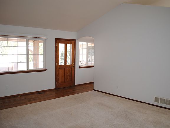 Looking back a front door