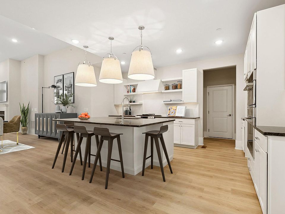 Kitchen with island for prep dining
