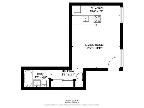Floor plan Studio