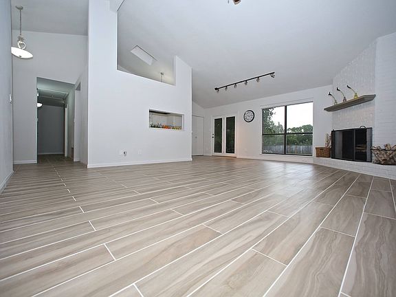 Living room with new floors