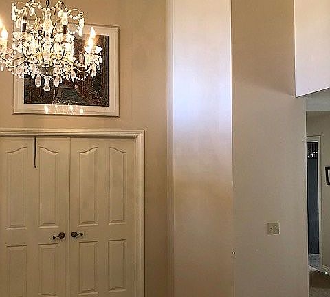 Entry chandelier.