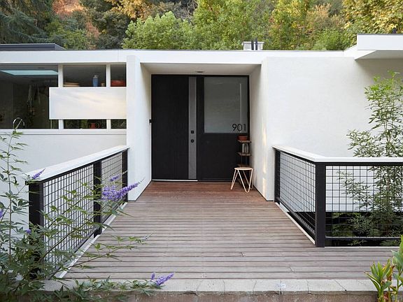 Front of house and entry walkway