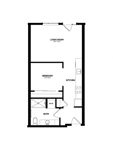 Floor plan A-2a One Bedroom