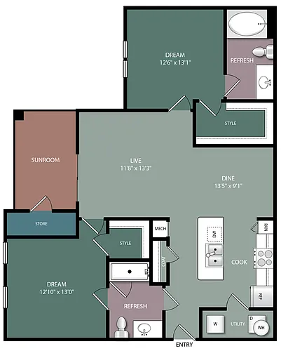 Floor plan B2D