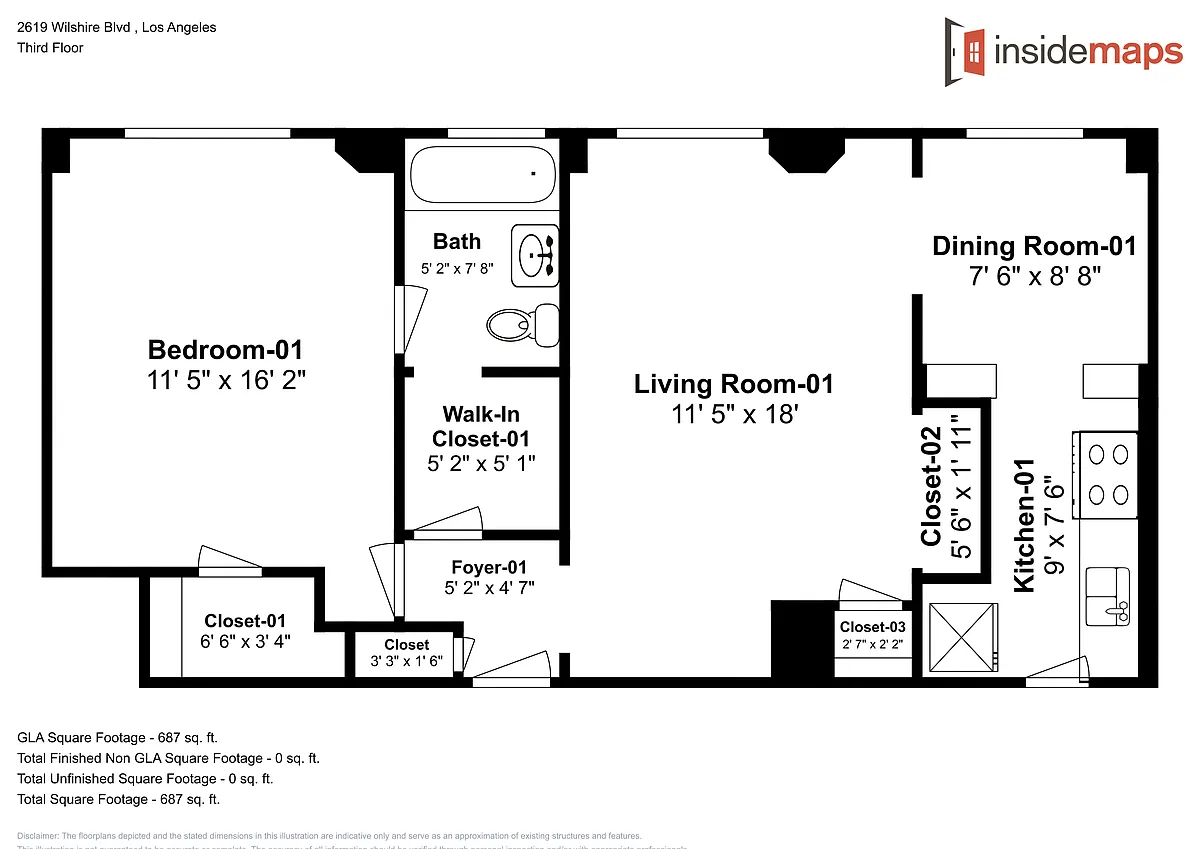 Floor plan 1 Bedroom