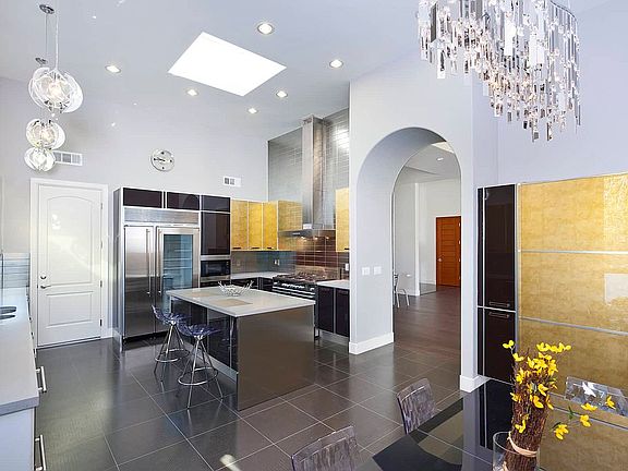 European glass kitchen