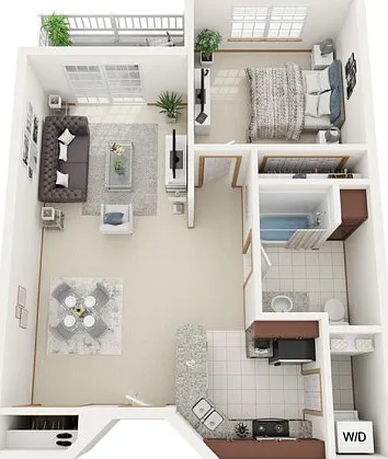 Floor Plan A | Riverwood Apartments | Apartments in Kenosha, WI Floor Plan A | Riverwood Apartments | Apartments in Kenosha, WI