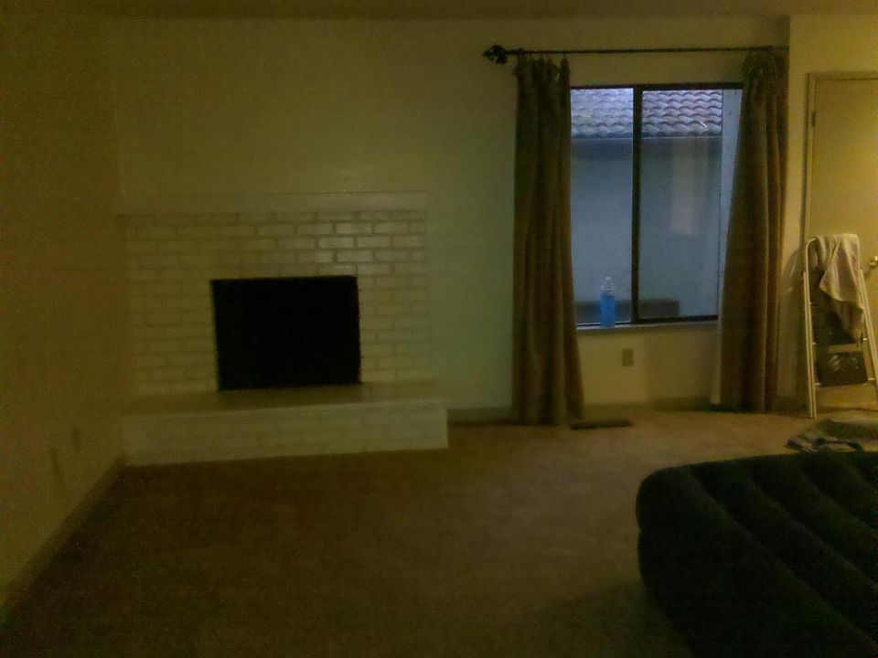 living room with fireplace