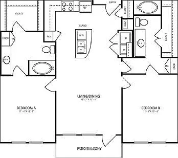 Landmark On Lovers - B3-2 - 2 Beds - 2 Baths - 1099 Sq. ft.