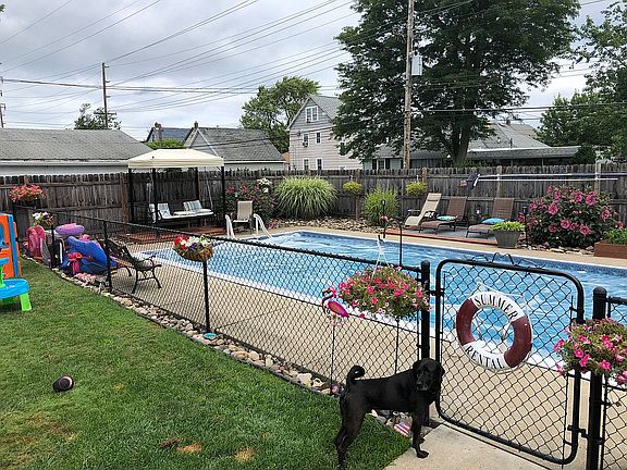Fully fenced in yard