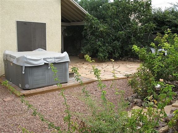 View of the spa that comes with the home