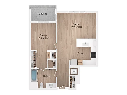 Floor plan 1x1-770