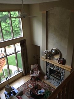 View into great room