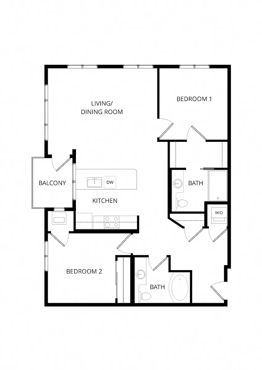 Floor plan C6 2X2