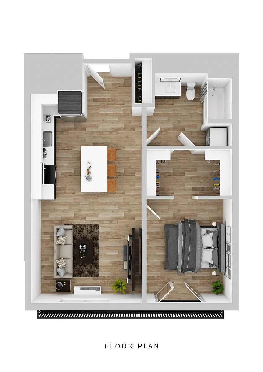 Floor plan Klipsan - 1 Bed A3 Patio
