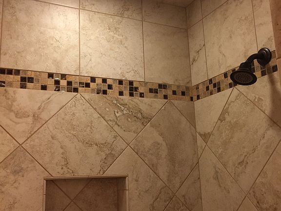 Master shower/designer tile