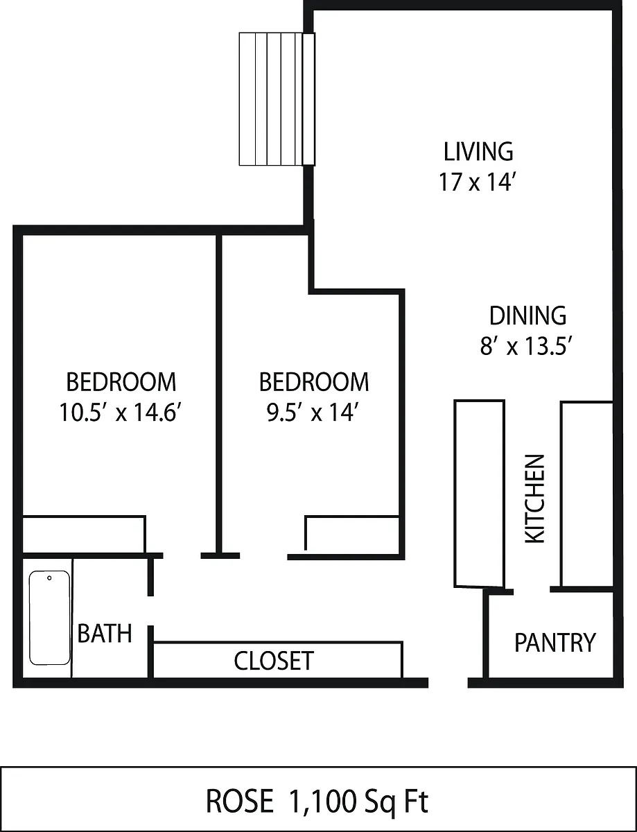 Floor plan Rose - Income Restrictions Apply