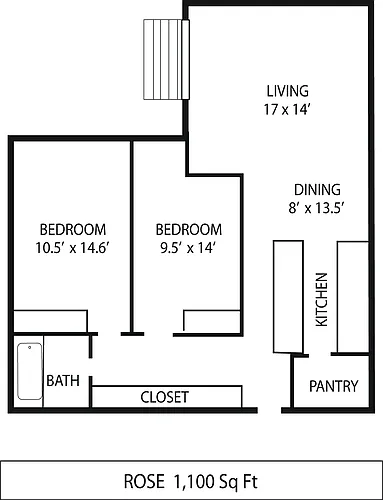 Floor plan Rose - Income Restrictions Apply