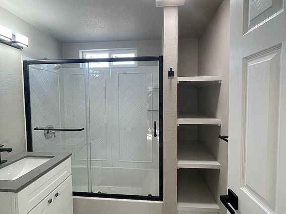 same flooring throughout. rest of the photos just have cardboard laid on top to protect it