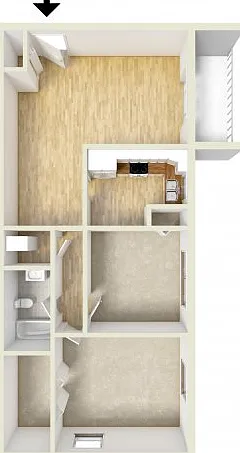 Two bedroom floor plan Two bedroom floor plan