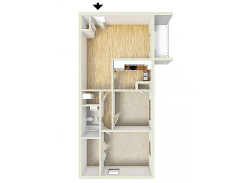 Floor plan Two Bedroom