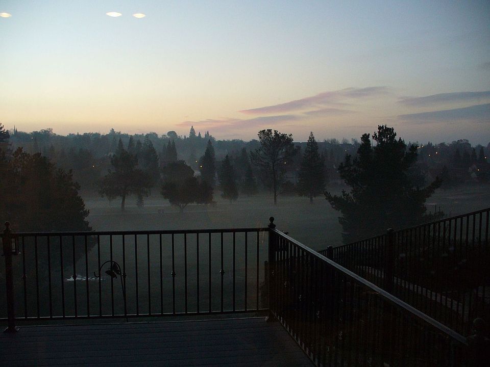 View from backyard at sunset
